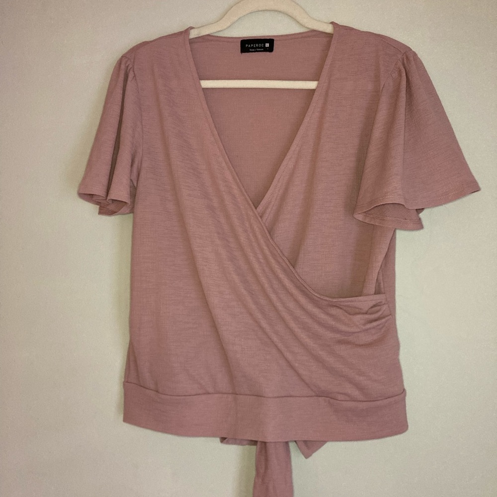 Pink Wrap Blouse